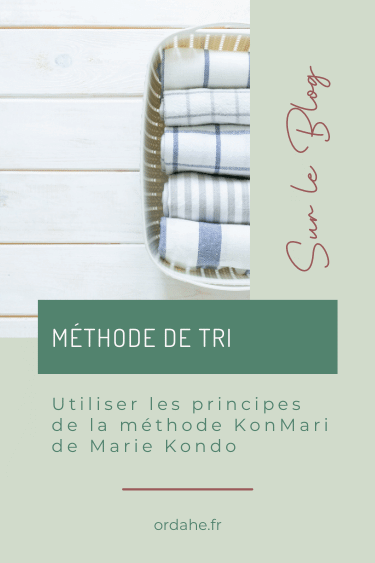 Méthode de tri Kon Mari de Marie Kondo